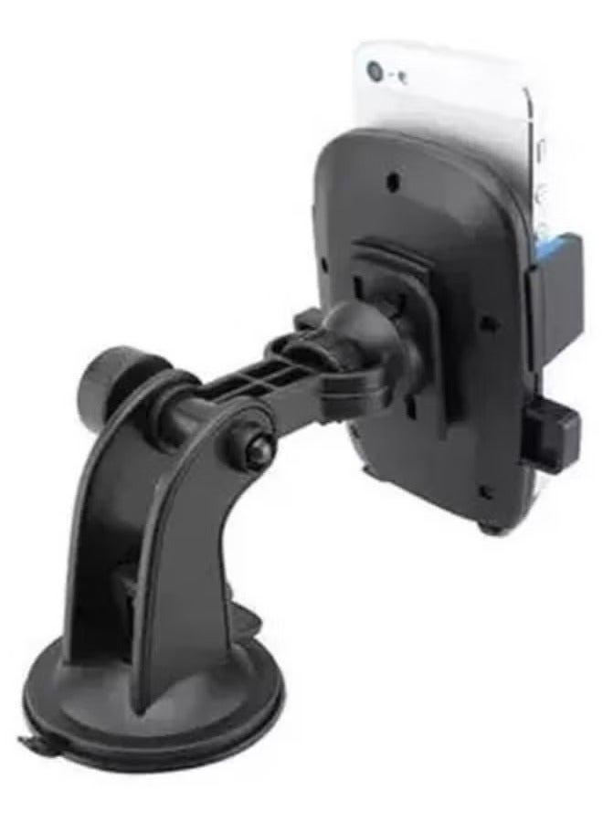 حامل الهاتف المحمول المبطن والقابل للتوسيع للسيارة مع آلية قفل آمنة حصرية